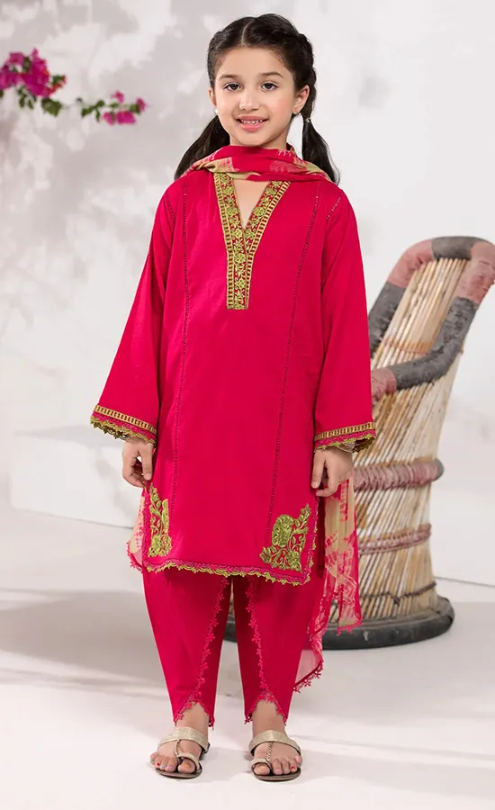 Maria b Embroidered Lawn Suit Pink MKD EA23 07 Copy Copy