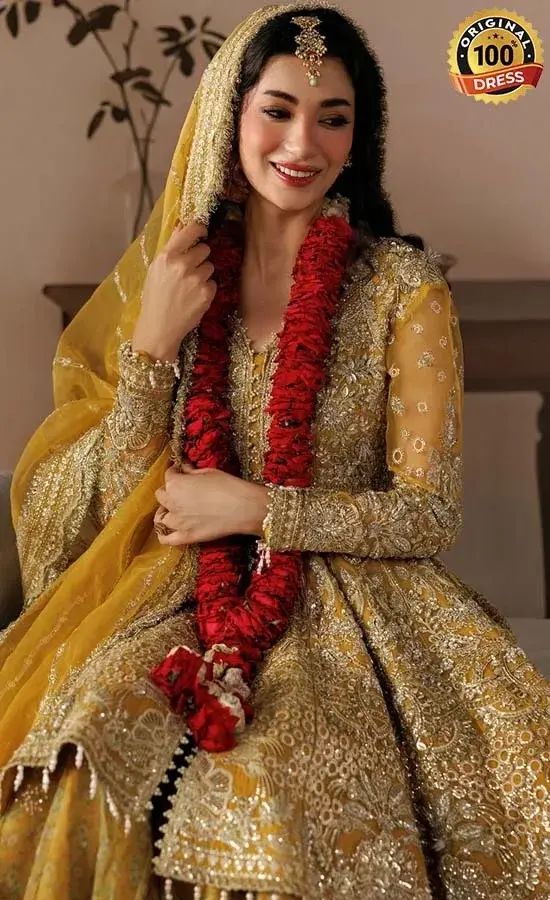 Pakistani yellow lehenga choli for wedding guests with intricate embroidery and festive styling
