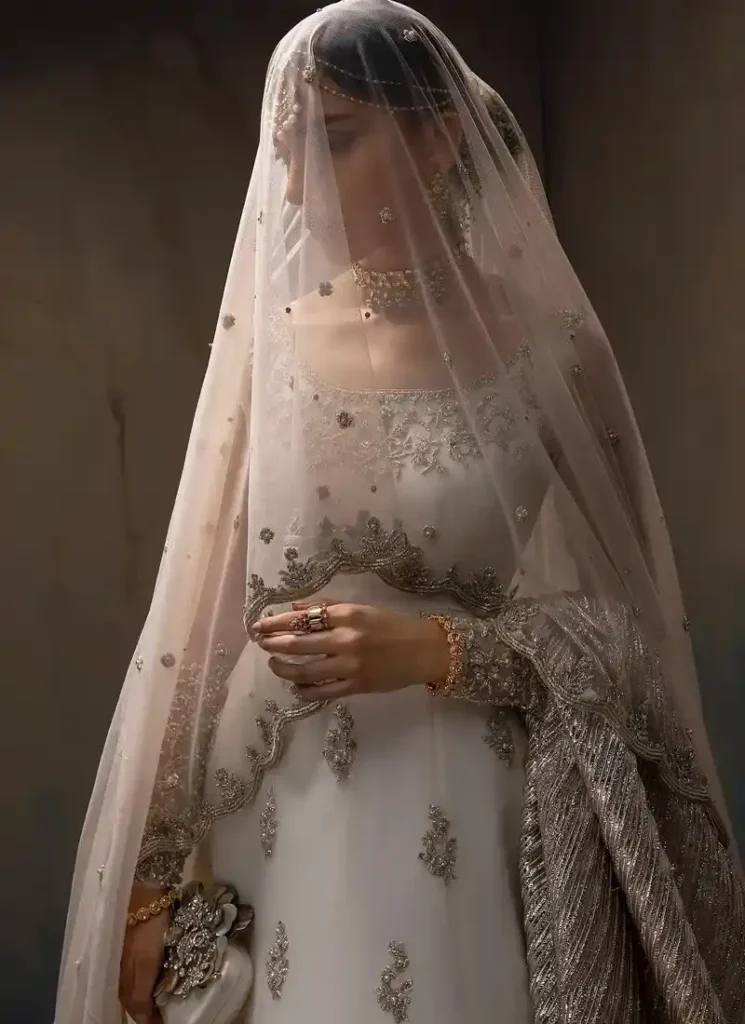 White Nikkah Dress with Lehenga Video
