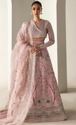 Lilac Colour Lehenga Choli for Wedding Guests up (3)