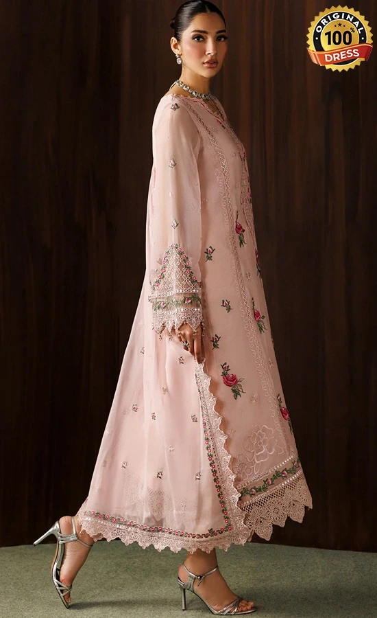 Pink Colour Salwar Kameez For Wedding Guests Dress (1)