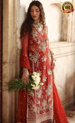 Asim Jofa Orange Sharara For Wedding Guests (1)