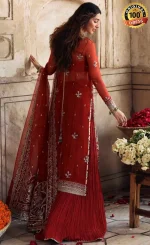Asim Jofa Orange Sharara For Wedding Guests (2)