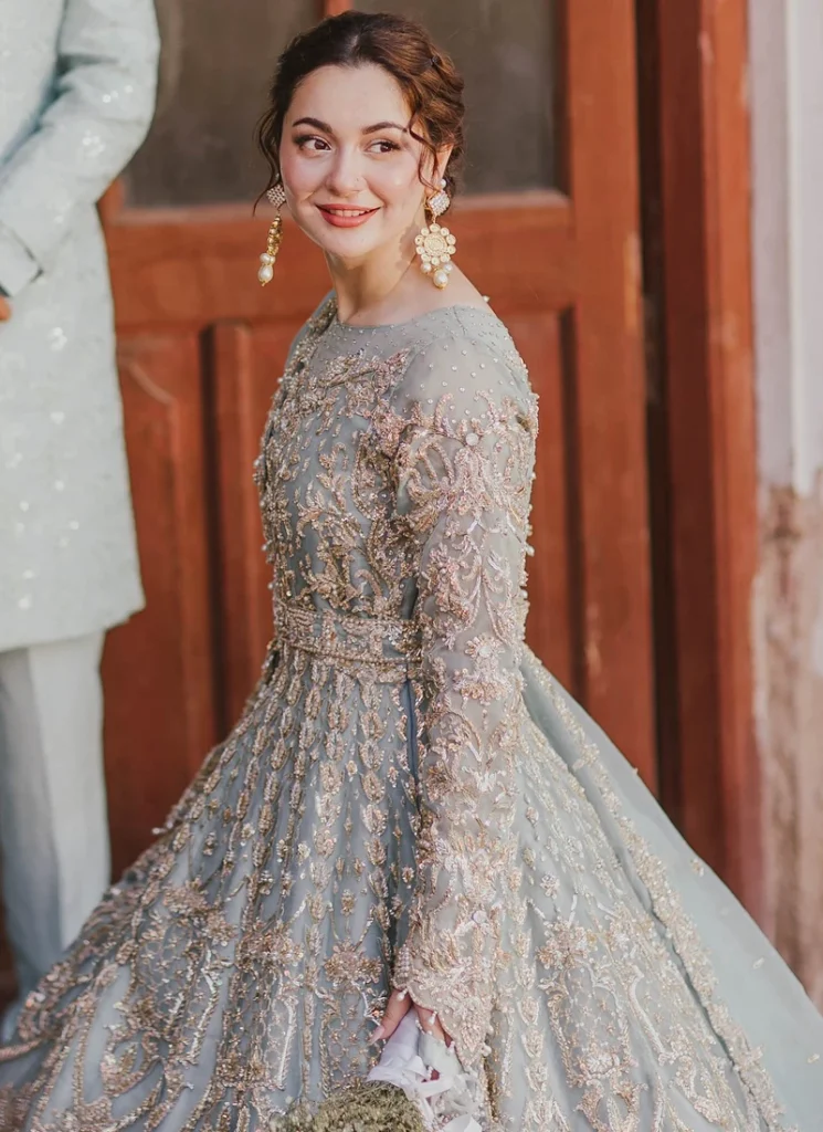 Blue Bridal Maxi for Nikkah Video