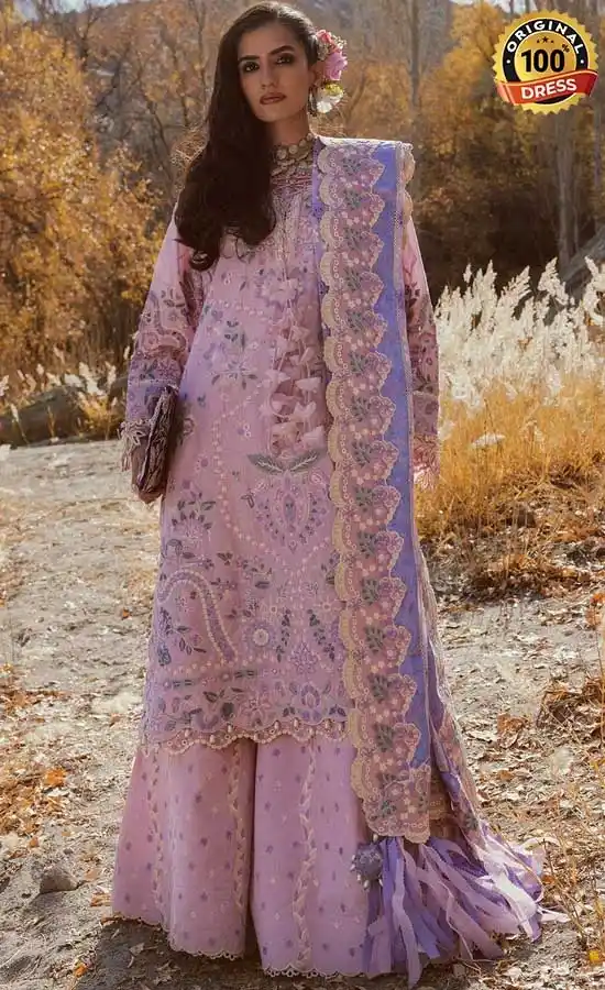 Lilac Colour Shalwar Kameez For Wedding Guests Lilac colour shalwar kameez for wedding guests with elegant embroidery and organza detailing