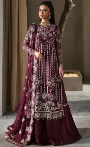 Purple Anarkali Dress For Wedding Guestsss (1)