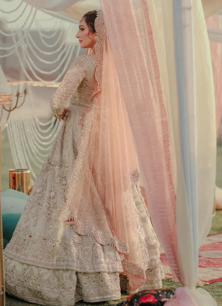 Sea Green Lehenga for Nikkah Video
