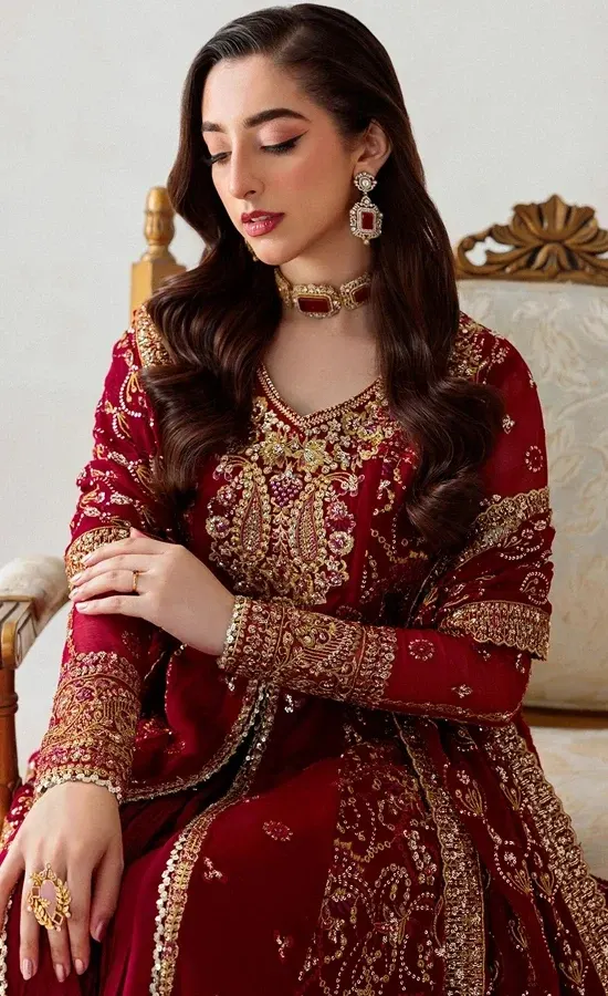 Maroon Colour Shalwar Kameez For Wedding Guestss (4)