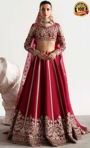 Maroon Lehenga for Wedding Guests (2)