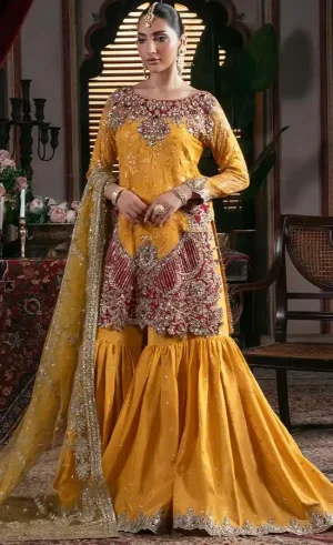 Yellow Colour Anarkali Suit For Wedding Guestsss (4)