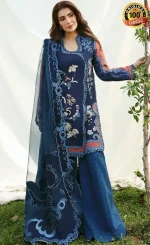 Buy Navy Blue Salwar Kameez For Wedding Guests (1)