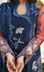 Buy Navy Blue Salwar Kameez For Wedding Guests (4)