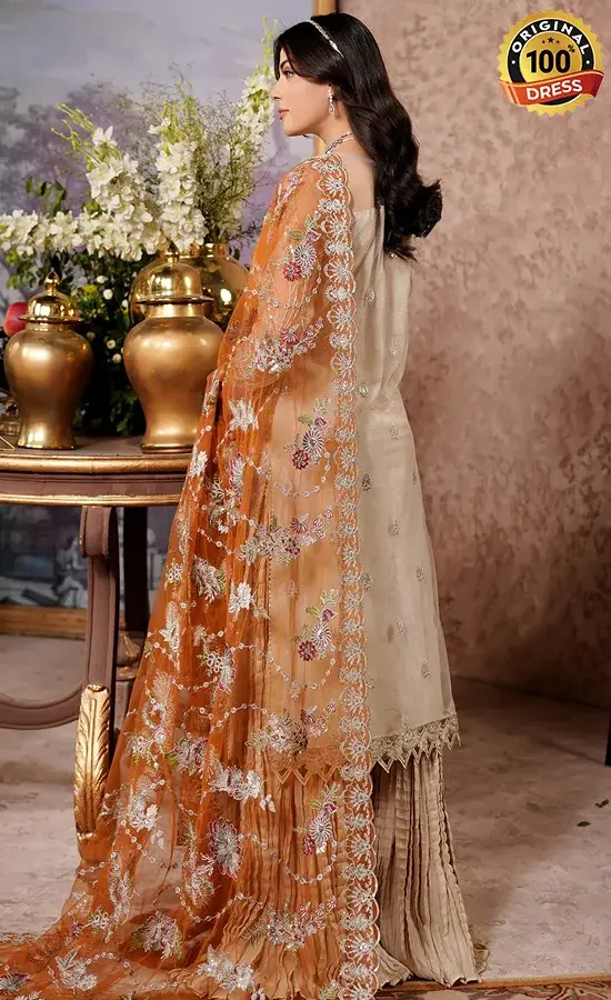Brown Colour Sharara​ For Wedding Guests