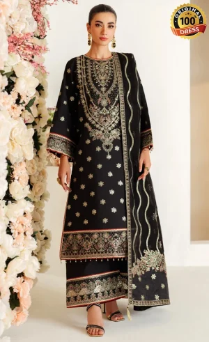Embroidered Raw Silk - AF-RS-07-Gale