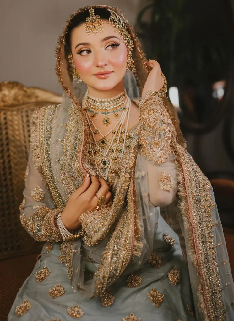 Blue Farshi Gharara for Nikkah Video