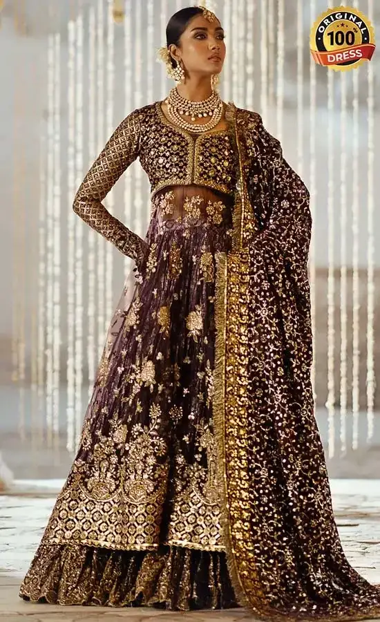 Patchwork Lehenga For Wedding Guests Patchwork lehenga for wedding guests with hand embroidery and elegant velvet detailing
