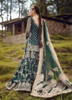 Emerald Green Bridal Gharara (Lehenga Style) Video