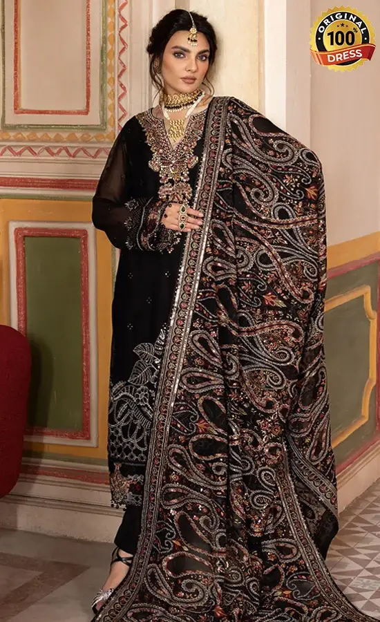 Embroidered Chiffon - T-304