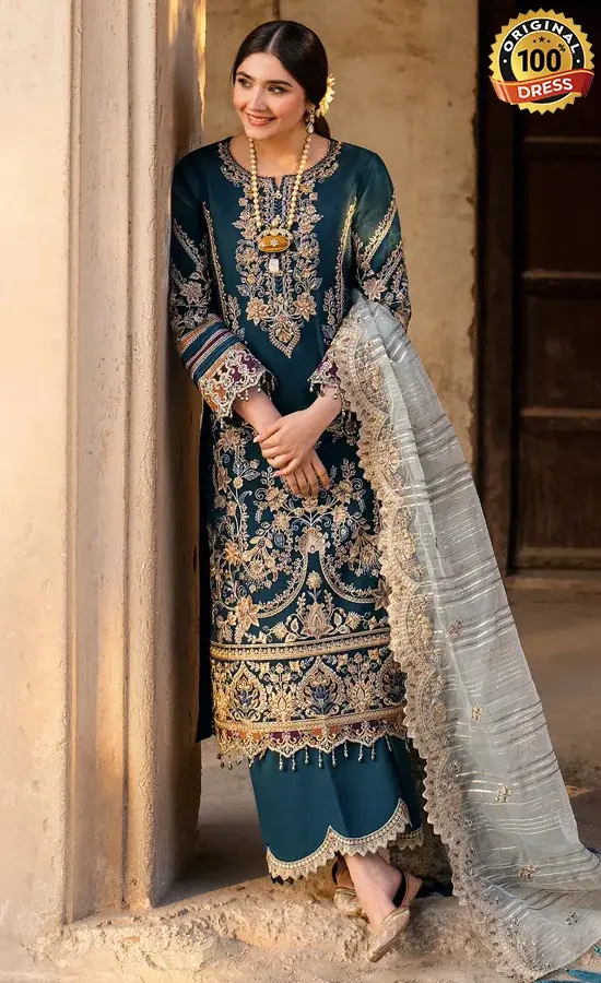 Embroidered Organza - I-223 Neelam