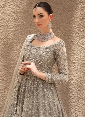 Grey Silver Bridal Maxi