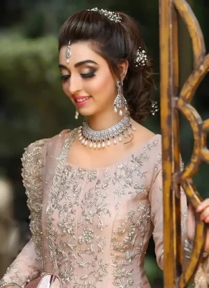Simple Powder Pink Nikkah Maxi (1)