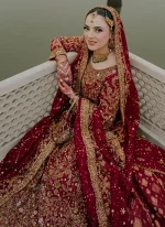 Maroon Nikkah Dress – Farshi Lehenga Video