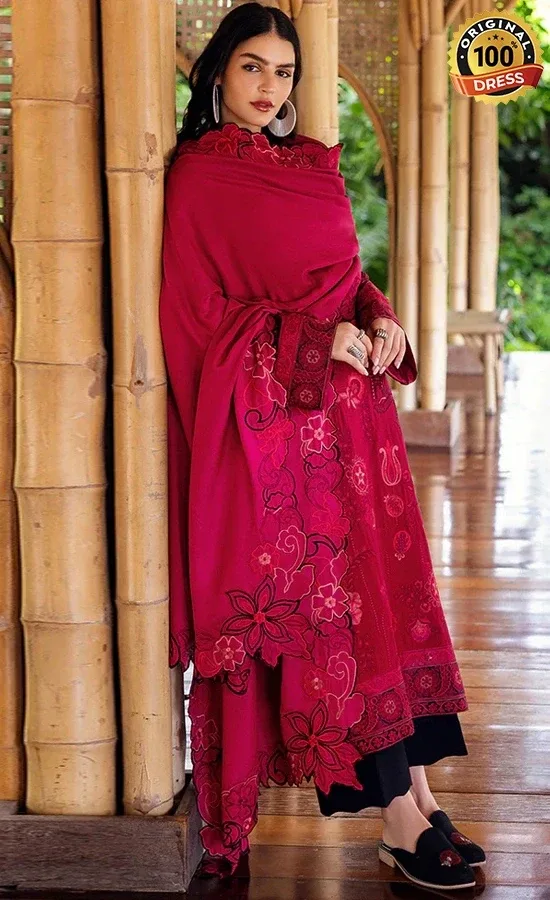 Embroidered Karandi Darling Bloom Dress (1)