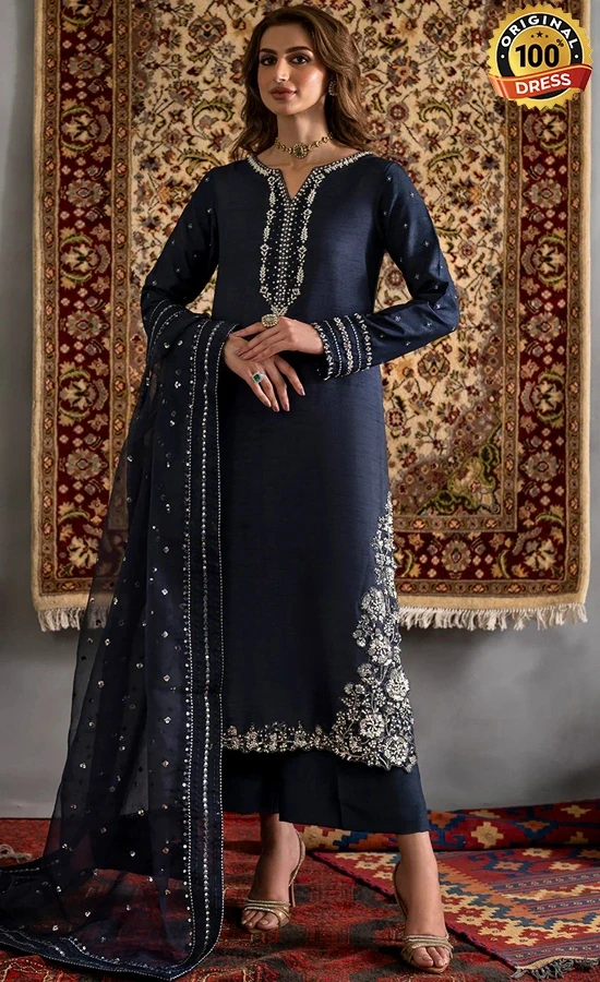 Embroidered Raw Silk IRS-11 (2) Embroidered Raw Silk IRS-11 (2)