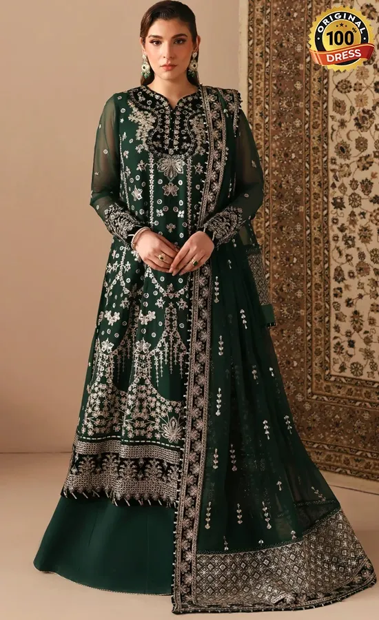 Jazmin Embroidered Chiffon Qaifa Dress (4) Jazmin Embroidered Chiffon Qaifa Dress (4)