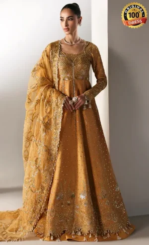 Orange bridesmaid Gown For Wedding Guests (4)