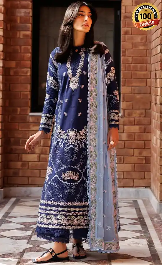 Embroidered Lawn Petal Posh Dress (1) Embroidered Lawn Petal Posh Dress (1)