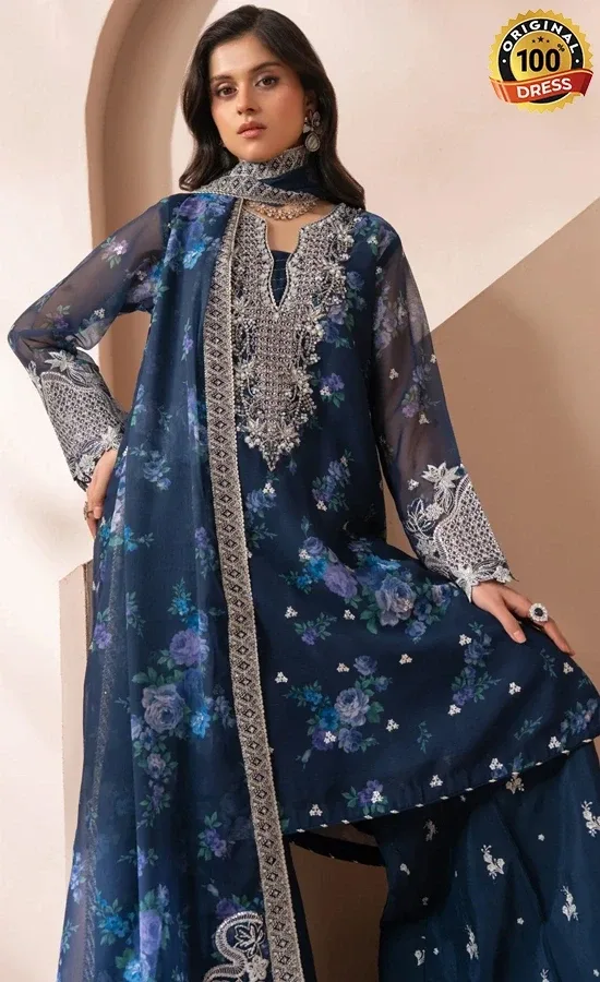 Jazmin Embroidered Chiffon Omaira Dress (1)