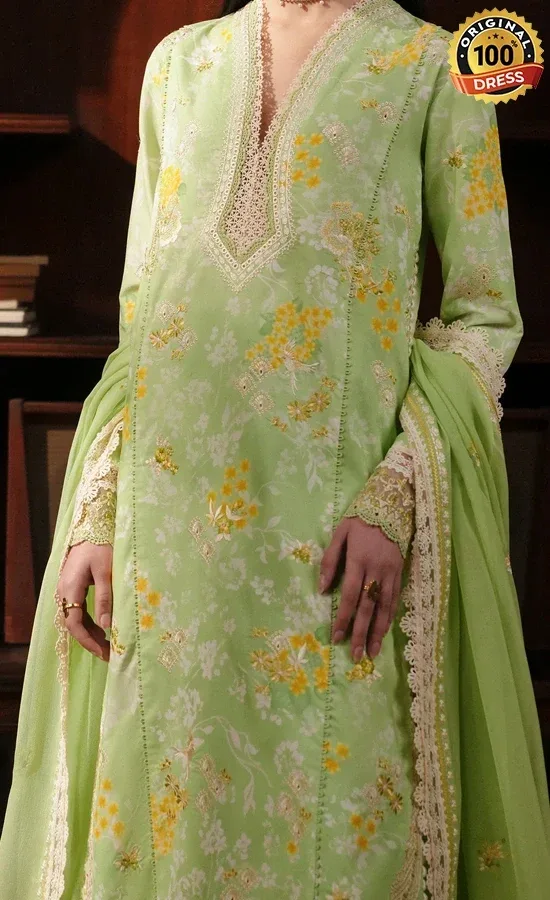 Afrozeh PK Embroidered Printed Lawn Ciel Dress (1)