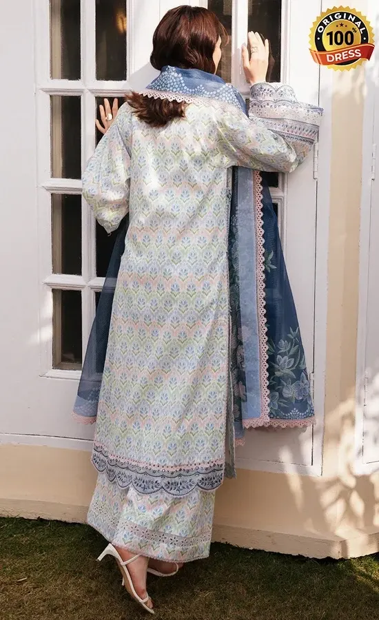 Afrozeh PK Embroidered Printed Lawn Sova Dress (4)