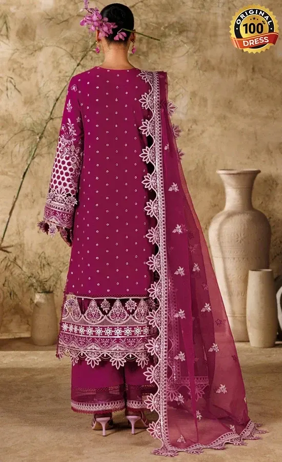Akbar Aslam Embroidered Lawn Poise Dress (2)