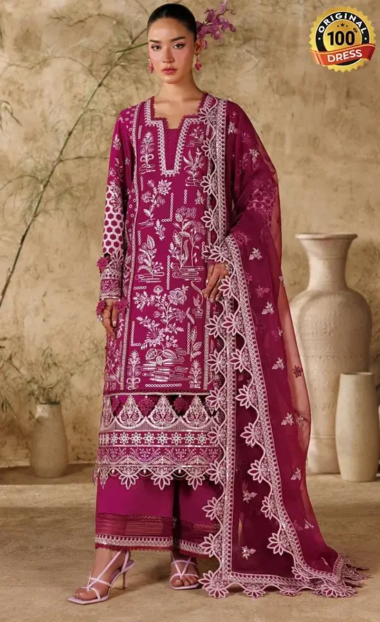 Akbar Aslam Embroidered Lawn Poise Dress (4) Akbar Aslam Embroidered Lawn Poise Dress (4)
