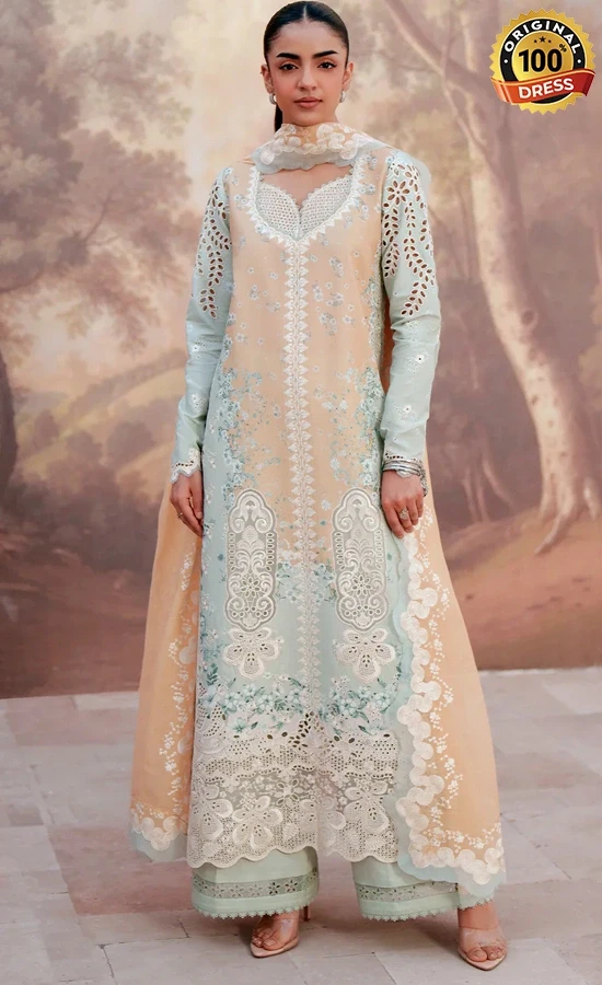 Embroidered Printed Lawn Velyra Dress (1)