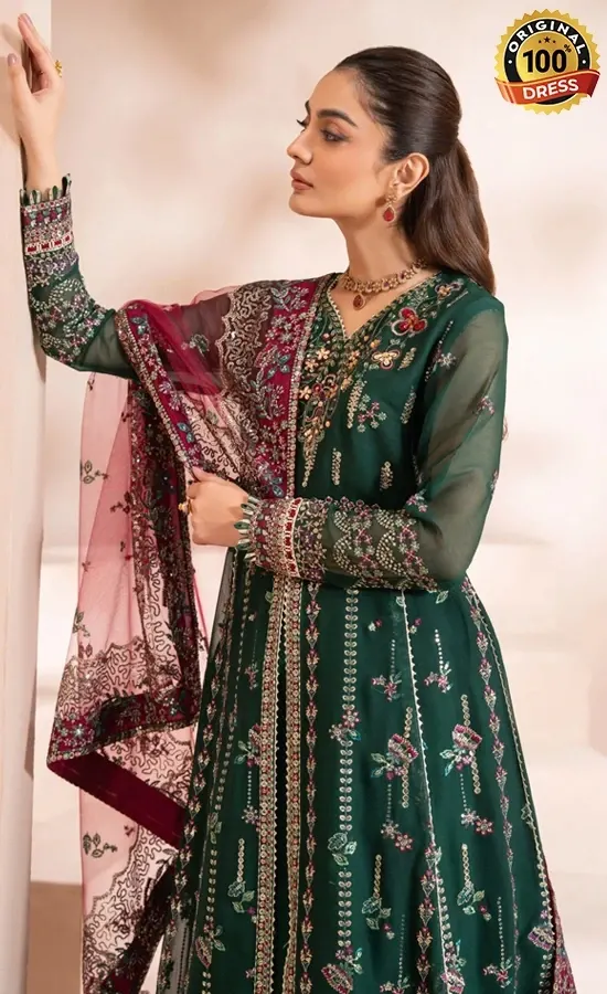 Jazmin Embroidered Chiffon Lazeh Dress (4)