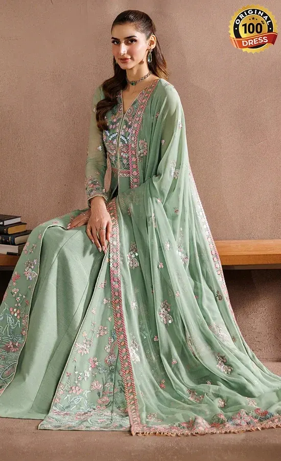 Zarif PK Emberoidered Chiffon ZYR-SURILI-06 Dress (1)