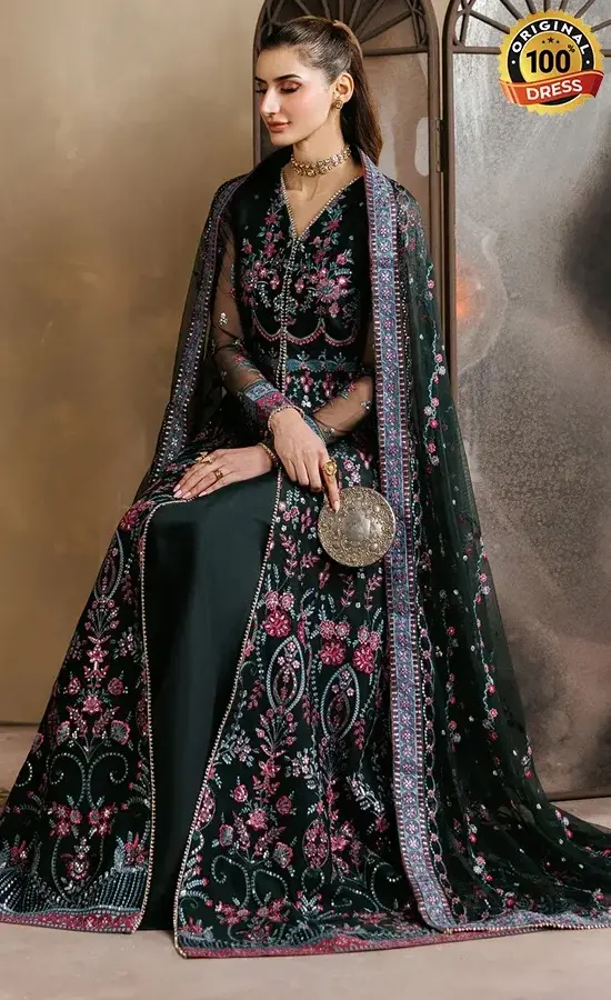 Zarif PK Emberoidered Net ZYR-PARWAN-03 Dress (1)