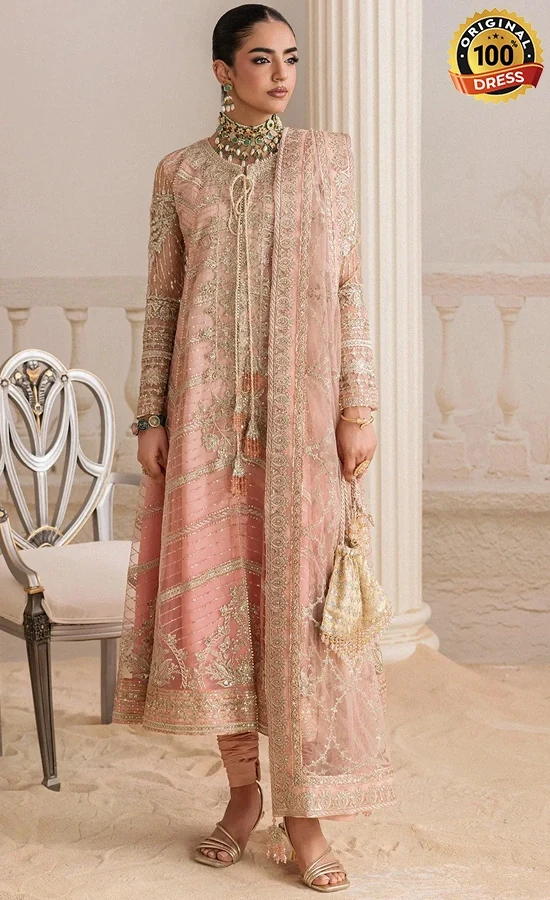 Aik Atelier Embroidered Net B2605 Dress (2) Aik Atelier Embroidered Net B2605 Dress (2)