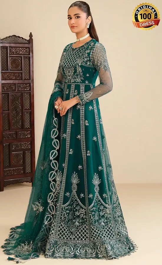 Alizeh PK Embroidered Net Janaan Dress (1)