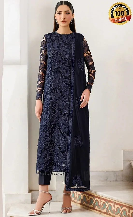 Zarif PK Emberoidered Chiffon Saraya Dress (3) Zarif PK Emberoidered Chiffon Saraya Dress (3)