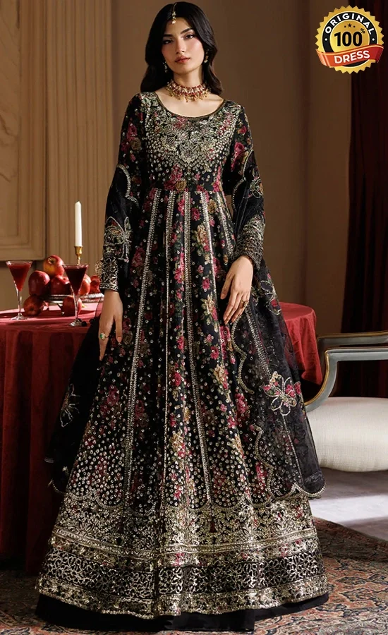 Embroidered Chiffon Ash Dress (4) Embroidered Chiffon Ash Dress (4)
