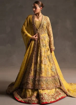 Ahmed Sultan Mehndi lehenga with pure hand embroidery and elegant bridal embellishments