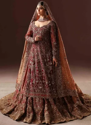 Ammara Khan Red Farshi Lehenga (1)