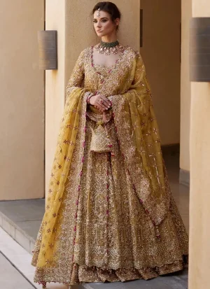 Kanwal Malik Mustard Lehenga for Mehndi (Inspired Version)