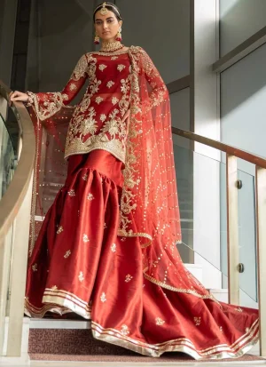 Sadaf Fawad Khan Red Gharara (1)