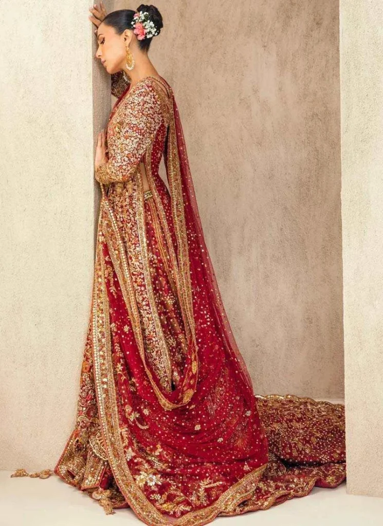 Farshi Lehenga with Long Shirt – Deep Red Video